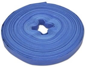 vidaXL Mangueira plana para transporte de água 50 m 1" PVC