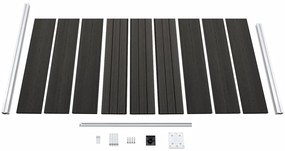 Painel de cerca 95x186 cm WPC cinzento