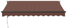 Toldo retrátil automático 300x250 cm castanho