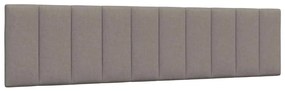 vidaXL Almofadão de cabeceira Hanko 200 cm tecido cinzento-acastanhado
