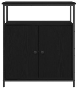 Buffet vidaXL Preto Carvalho 70x30x80 cm Madeira de engenharia