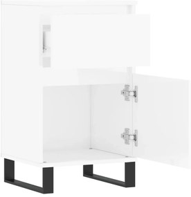 Aparadores 2 pcs 40x35x70 cm deriv. de madeira branco brilhante
