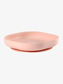 Prato em silicone Montessori, com ventosas da BEABA rosa claro liso