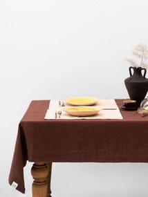 Toalha de mesa em linho Chocolate
