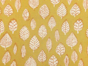 Almofada decorativa com padrão folhas amarelo 45 x 45 cm GINNALA Beliani