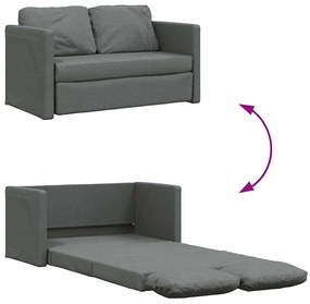 Sofá-cama sem pés 112x174x55 cm tecido cinzento-escuro