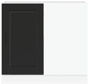 Armário base de cozinha Porto derivados de madeira preto