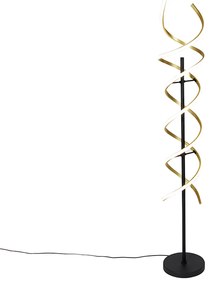 Candeeiro de pé dourado com LED dimmer 3 níveis Kelvin - Henk Design