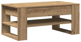 Mesa de centro vidaXL em Carvalho Artesanal 102x55x45 cm em Madeira de