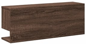 Armário parede 80x20x30 cm derivados madeira carvalho castanho