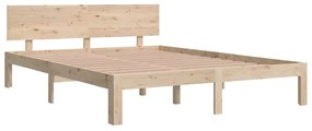 Estrutura de cama king 150x200 cm madeira maciça