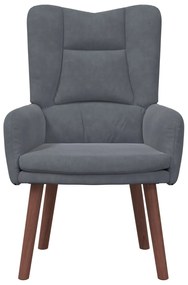 Cadeira Relaxante vidaXL Veludo Cinza Escuro