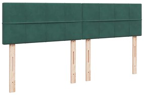 Estrutura de cama otomana com colchão 160x200 cm verde escuro