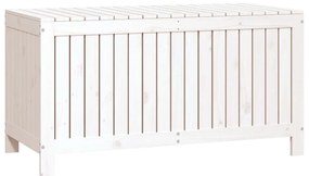 Caixa de arrumação jardim 121x55x64 cm pinho maciço branco