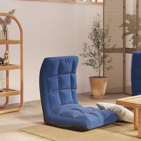 vidaXL Colchão/cadeira de piso dobrável tecido azul
