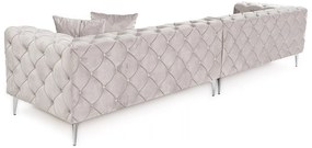 Sofá de 4 Lugares Como – Cinzento Claro – 344x90x72 cm