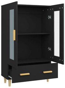 Armário alto 70x31x115 cm derivados de madeira preto