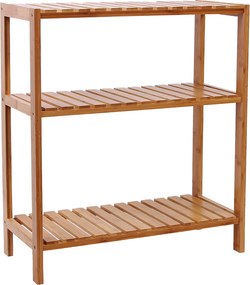Armario de bambu Multifuncional, plantas, sapateira, casa de banho 60 x 26 x 66 cm natural