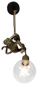 Candeeiro de suspensão vintage dourado - Animal Monkey