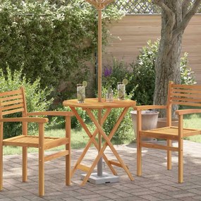 vidaXL Mesa de jardim dobrável Ø60x75 cm madeira eucalipto maciça