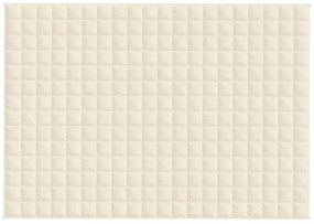 Manta pesada 10 kg 137x200 cm tecido creme-claro