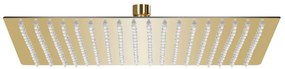 vidaXL Cabeça de chuveiro quadrada 50x50 cm aço inoxidável dourado