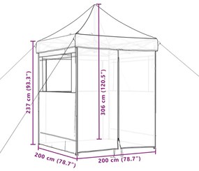 Tenda p/ festas pop-up dobrável com 4 paredes laterais verde