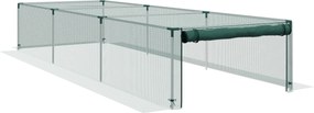Outsunny Estufa de jardim para tomates com rede protetora e porta enrolável com zíper HDPE, dim. 125L x 373l x 62,5H cm | Aosom Portugal