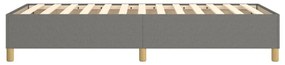 Estrutura de cama sem colchão 90x200 cm tecido cinzento-escuro