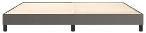 Estrutura de cama 200x200cm couro artificial cinzento