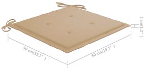 Cadeiras de jardim com almofadões 2 pcs acácia maciça