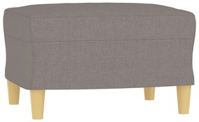 4 pcs conjunto de sofás com almofadas tecido cinza-acastanhado
