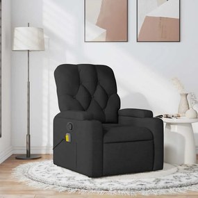 Poltrona de massagens reclinável tecido preto