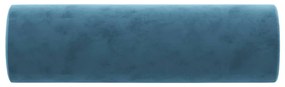 Almofadas decorativas 2 pcs Ø15x50 cm veludo azul