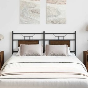 vidaXL Cabeceira de substituição 137cm derivados madeira/aço carvalho castanho