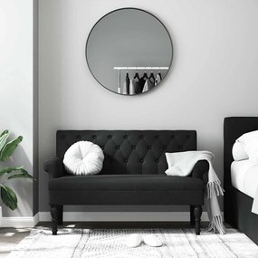 Banco com encosto 120x62x75,5 cm tecido preto