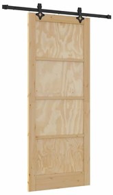 Portal Deslizante com Conjunto de Hardware 'ORKDAL'Madeira Maciça de P