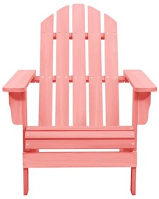 Cadeira Adirondack para jardim abeto maciço rosa