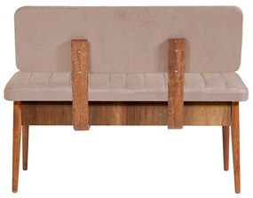 Conjunto de Mesa de Jantar Extensível Vina – Nogueira – 130x77x80 cm