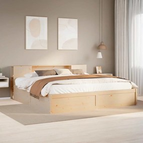 vidaXL Cama sem colchão 180x200 cm madeira de pinho maciça