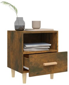 Mesa de cabeceira 40x35x47 cm cor carvalho fumado