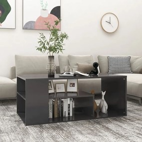 vidaXL Mesa de centro 100x50x40 cm contraplacado cinzento