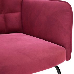 Cadeira de baloiço com banco veludo vermelho tinto