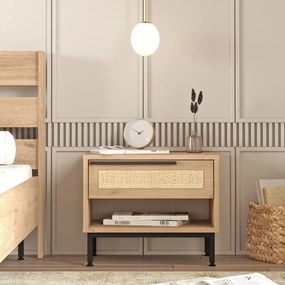 Mesa de Cabeceira ON14 – Nogueira – 53,6x42,4x44,5 cm