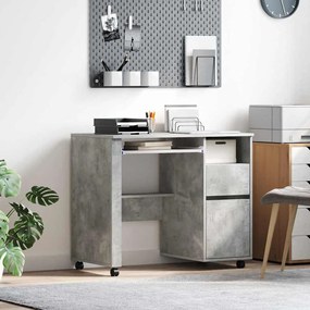 vidaXL Secretária Concreta Cinza Cinza concreto Aglomerado de partículas