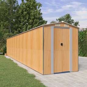 vidaXL Abrigo de jardim 192x1021x223 cm aço galvanizado castanho