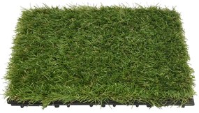 Ladrilhos de relva artificial 22 pcs 30x30 cm verde
