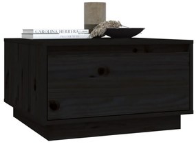 Mesa de centro 55x56x32 cm pinho maciço preto