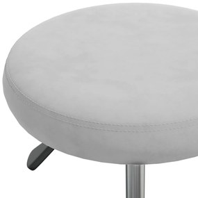 Cadeira de jantar veludo cinzento-claro