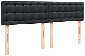 Cama com Molas/Colchão e Luzes Led - 200x200 cm - Couro Artificial Pre